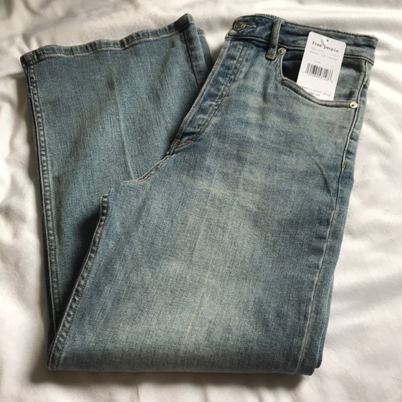 NWT Free People Washed Out Indigo Ladies Jeans 27 - Picture 6 of 6
